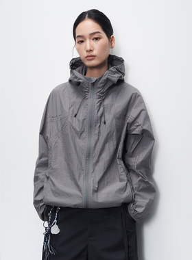 11st crops*punching 激光冲孔分割拼接结构户外防晒服外套