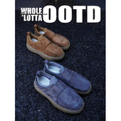 NewRockStarChoppa 秋冬 厚底休闲复古勃肯鞋 魔术贴通勤袋鼠鞋 男士