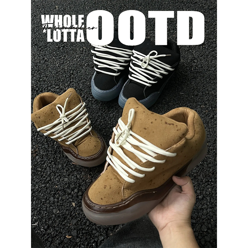 NewRockstarChoppa 小众街头嘻哈面包鞋男款潮流厚底大脚休闲板鞋