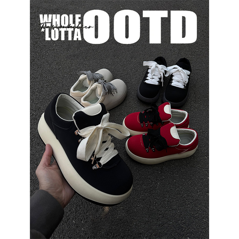 NewRockStarChoppa 秋冬低帮面包鞋男款厚底运动休闲板鞋大头潮鞋