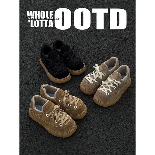 NewRockStarChoppa ‘小胖墩’厚底勃肯面包鞋男秋冬小众休闲板鞋