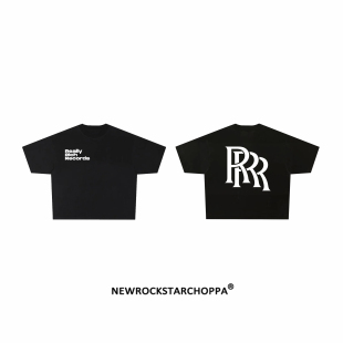 NewRockStarChoppa“RRR”美式潮流T恤重磅300g棉短袖男款BOXY风