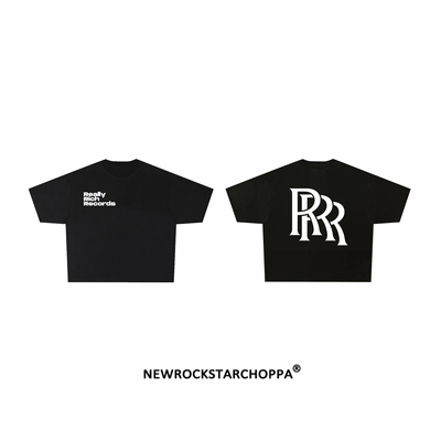 NewRockStarChoppa“RRR”美式潮流T恤重磅300g棉短袖男款BOXY风