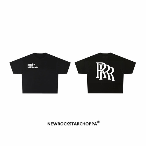 NewRockStarChoppa“RRR”美式潮流T恤重磅300g棉短袖男款BOXY风