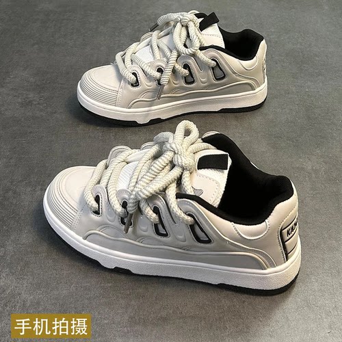 NewRockstarChoppa 小众潮牌厚底面包鞋男秋冬休闲百搭学生滑板鞋