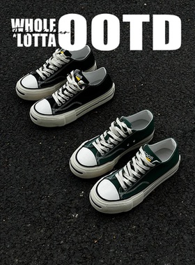 NewRockstarchoop经典厚底低帮帆布鞋男秋季休闲百搭学生硫化板鞋