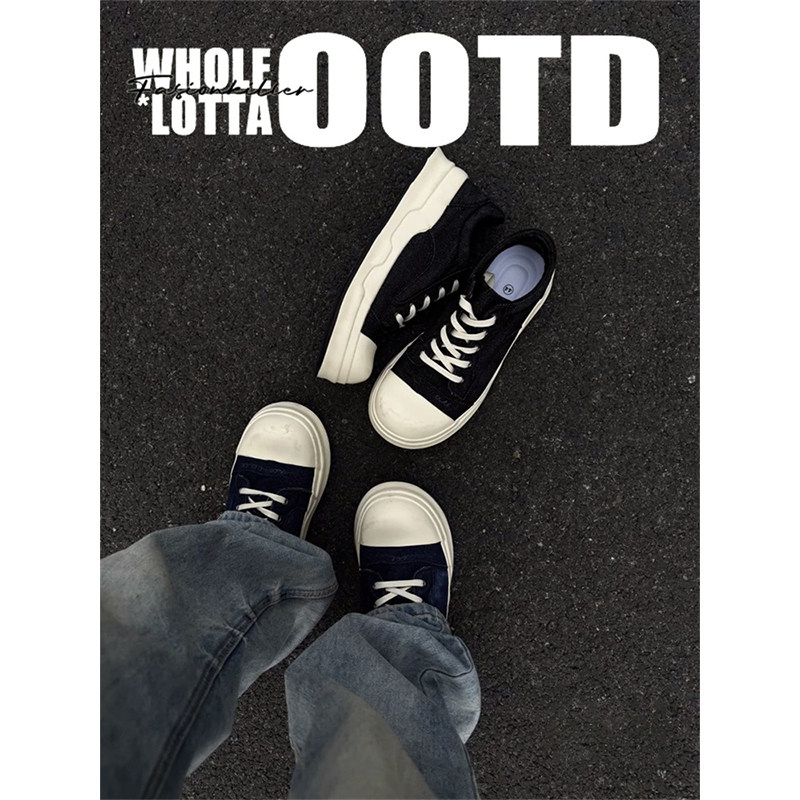 NewRockstarChoppa 米奇大头牛仔板鞋男潮秋冬休闲百搭厚底帆布鞋,流行男鞋,休闲板鞋,淘宝优惠券,粉丝福利购,淘宝优惠卷