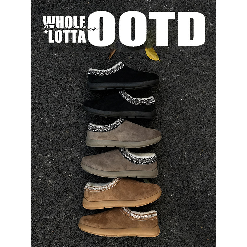 NewRockStarChoppa 一脚蹬冬季勃肯鞋男加绒保暖大码懒人包头棉鞋,流行男鞋,棉鞋,淘宝优惠券,粉丝福利购,淘宝优惠卷