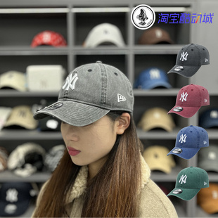 韩国New Era纽亦华940水洗做旧棒球帽复古大标软顶可调节男女帽