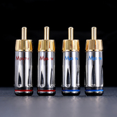 MPS TW进口黄铜镀金发烧hifi音响音频信号线RCA莲花头diy焊接插头