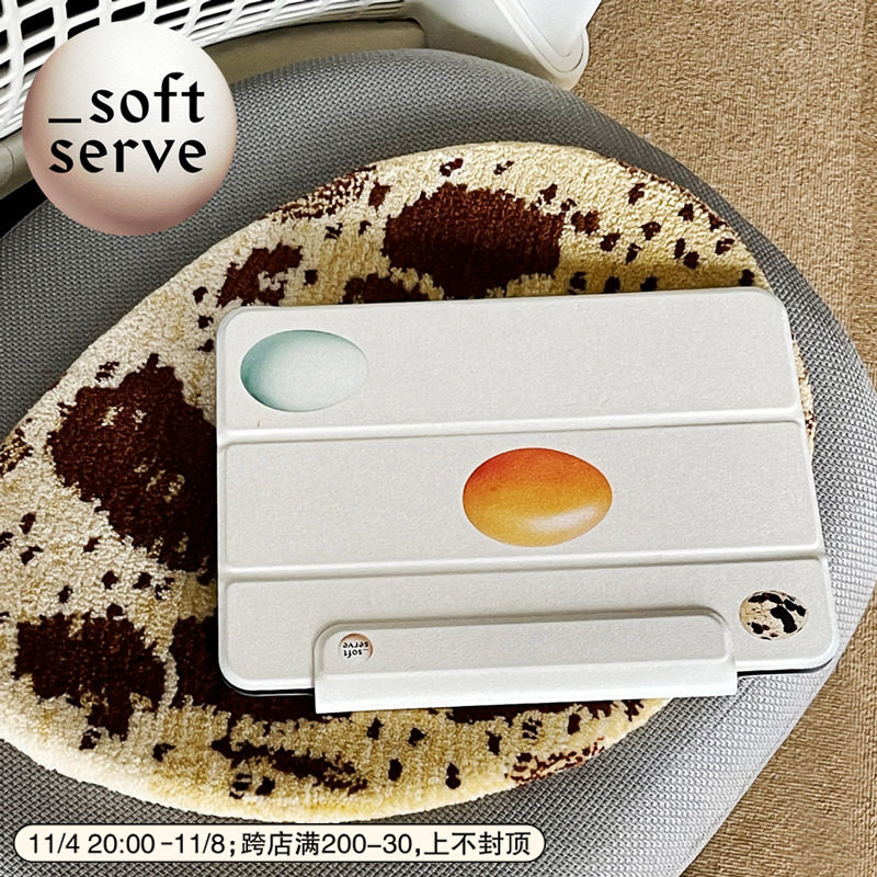 SoftServe柔软供应《鸡蛋家族》黑白鸵鸟蛋 iPad保护壳 平板电脑磁吸壳怎么看?
