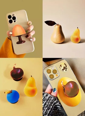 objecthood原创手机气囊《美味家族》《花瓶家族》可伸缩滴胶支架