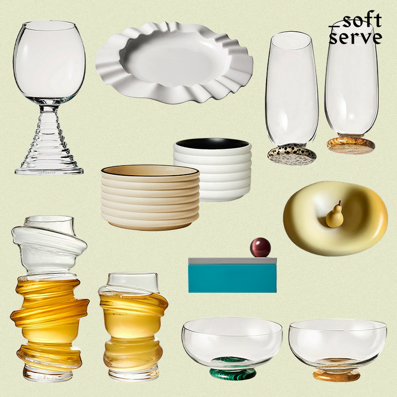 《器皿SALE》SoftServe柔软供应玻璃陶瓷酒水杯花瓶碗盘首饰盒