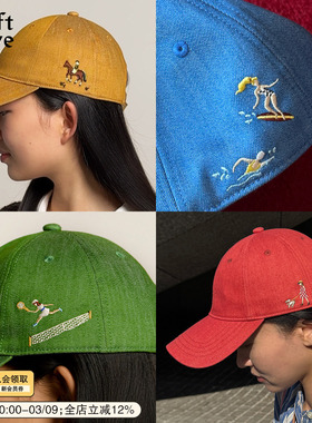 SoftServe柔软供应《be softer》刺绣牛仔棒球帽百搭防晒鸭舌帽子