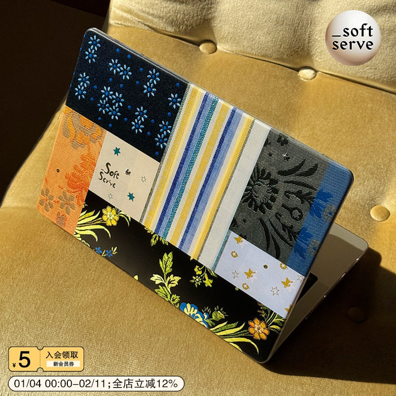 SoftServe柔软供应《缎花拼布》笔记本macbook电脑保护壳 透明pc全包散热壳,3C数码配件,笔记本保护壳,淘宝优惠券,粉丝福利购,淘宝优惠卷