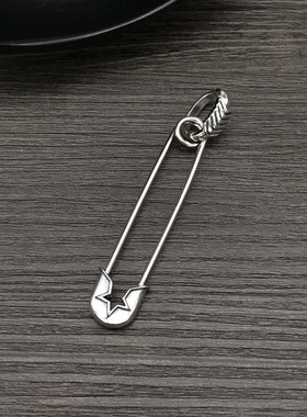 S925银项坠别针时尚个性欧美潮饰