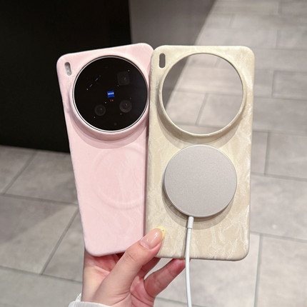 简约小众适用X300ultra手机壳内置磁吸圈毛绒X300pro轻奢高级感半包防摔男女保护套