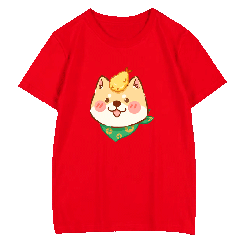 柴犬哈士奇纯棉半袖衣服定制