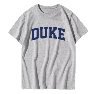 杜克大学联名美国篮球周边男女同款上衣夏季潮流套头纯棉短袖T恤