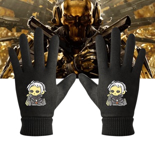 三角洲男女情侣定制保暖分指手套游戏卡通周边保暖无名红狼二次元