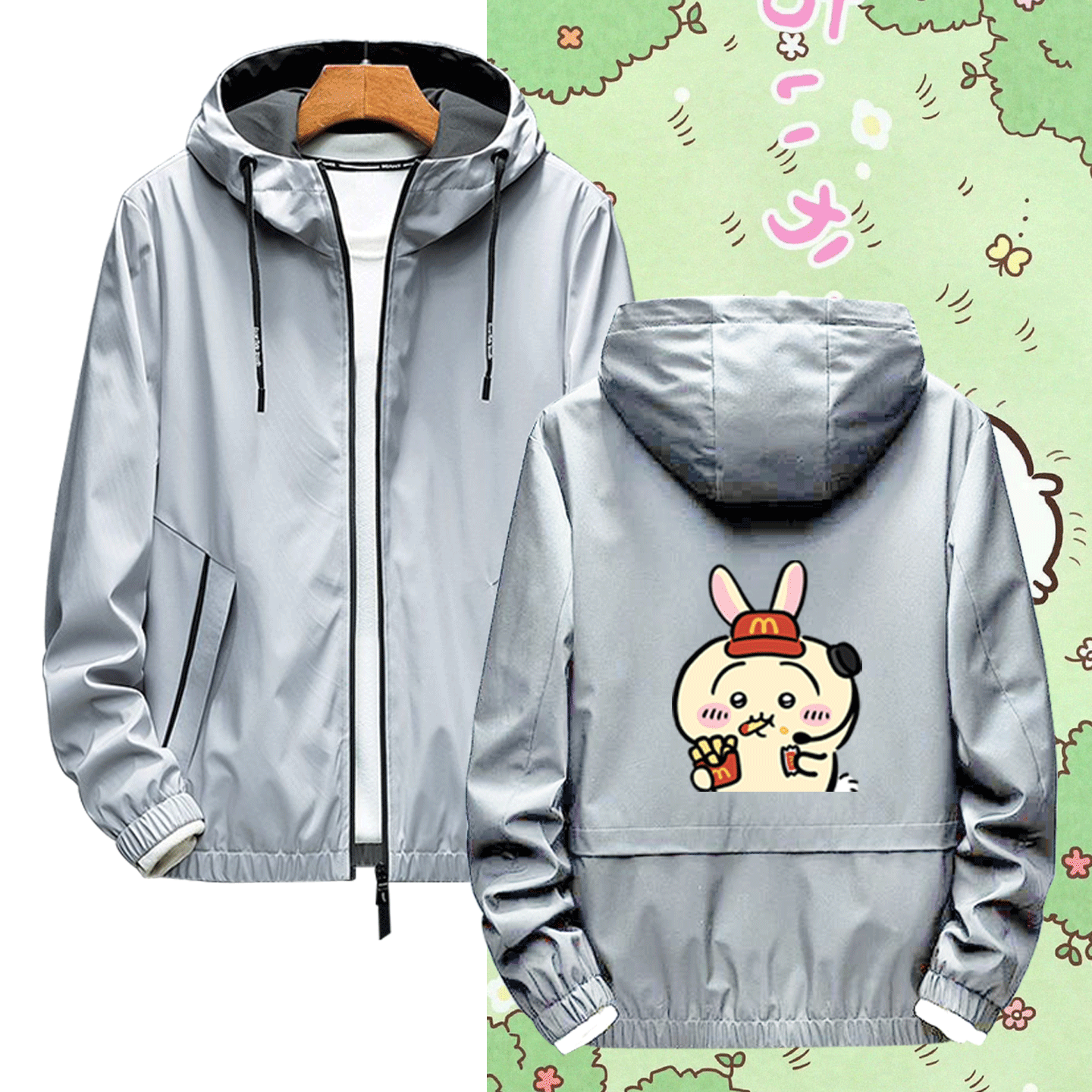 情侣可定制秋冬连帽夹克服外套