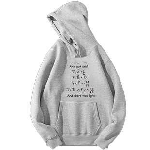 毕导同款大学数学物理公式麦克斯韦方程组学霸学生上衣男带帽卫衣