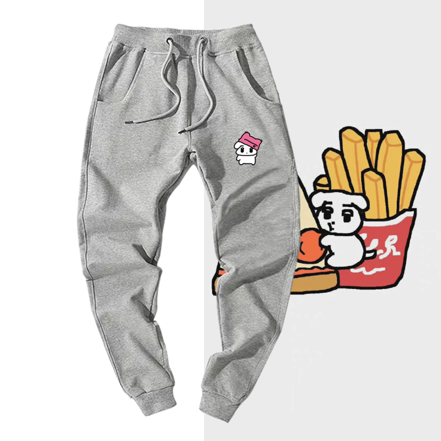 情侣可定制秋束脚裤运动长裤