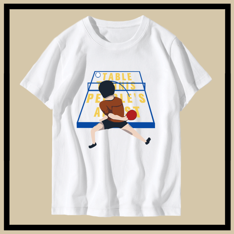 许昕背后击球2021东京纯棉半袖