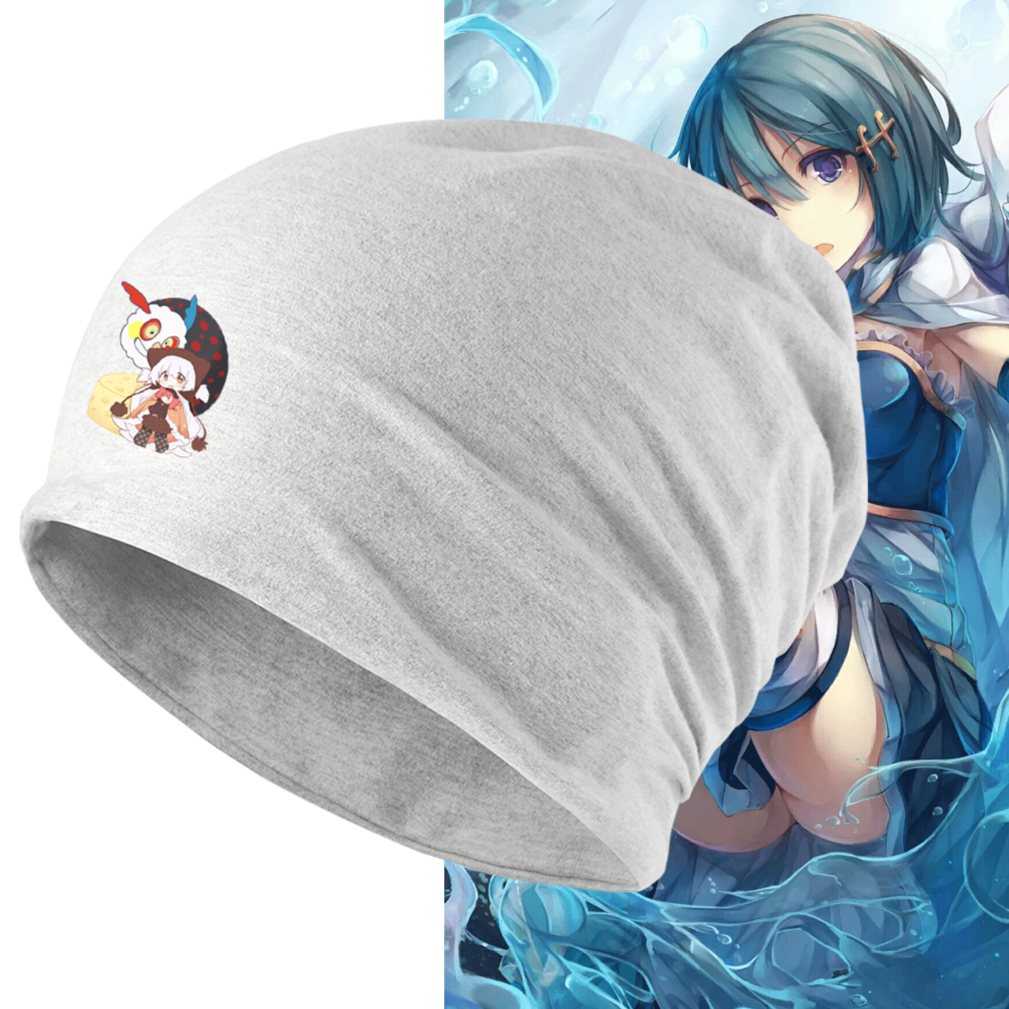 魔法少女小圆动漫百江渚零食的魔女二次元定制头巾帽包头帽二次元