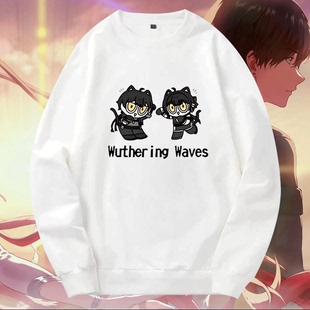 游戏鸣潮漂泊者秧秧忌炎联名周边同款男女情侣可定制保暖圆领卫衣