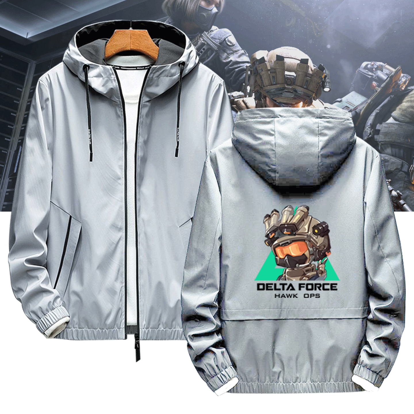 情侣可定制连帽开衫夹克外套