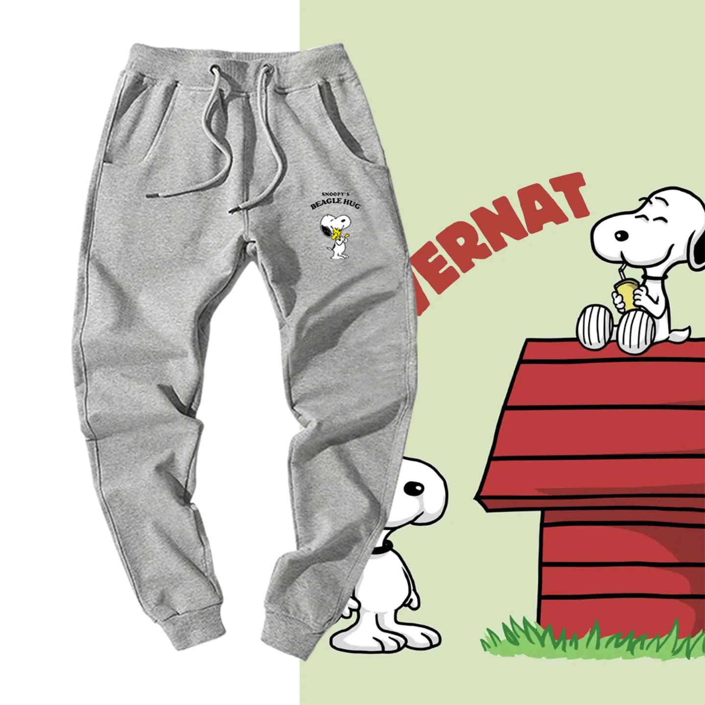 情侣可定制秋束脚裤运动长裤