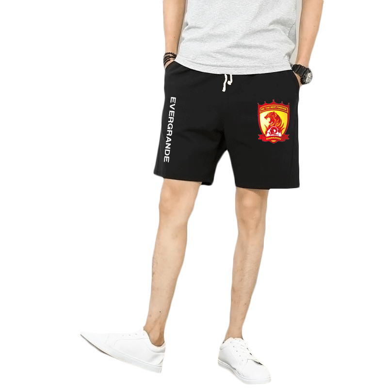 广州恒大队服运动休闲修身五分裤