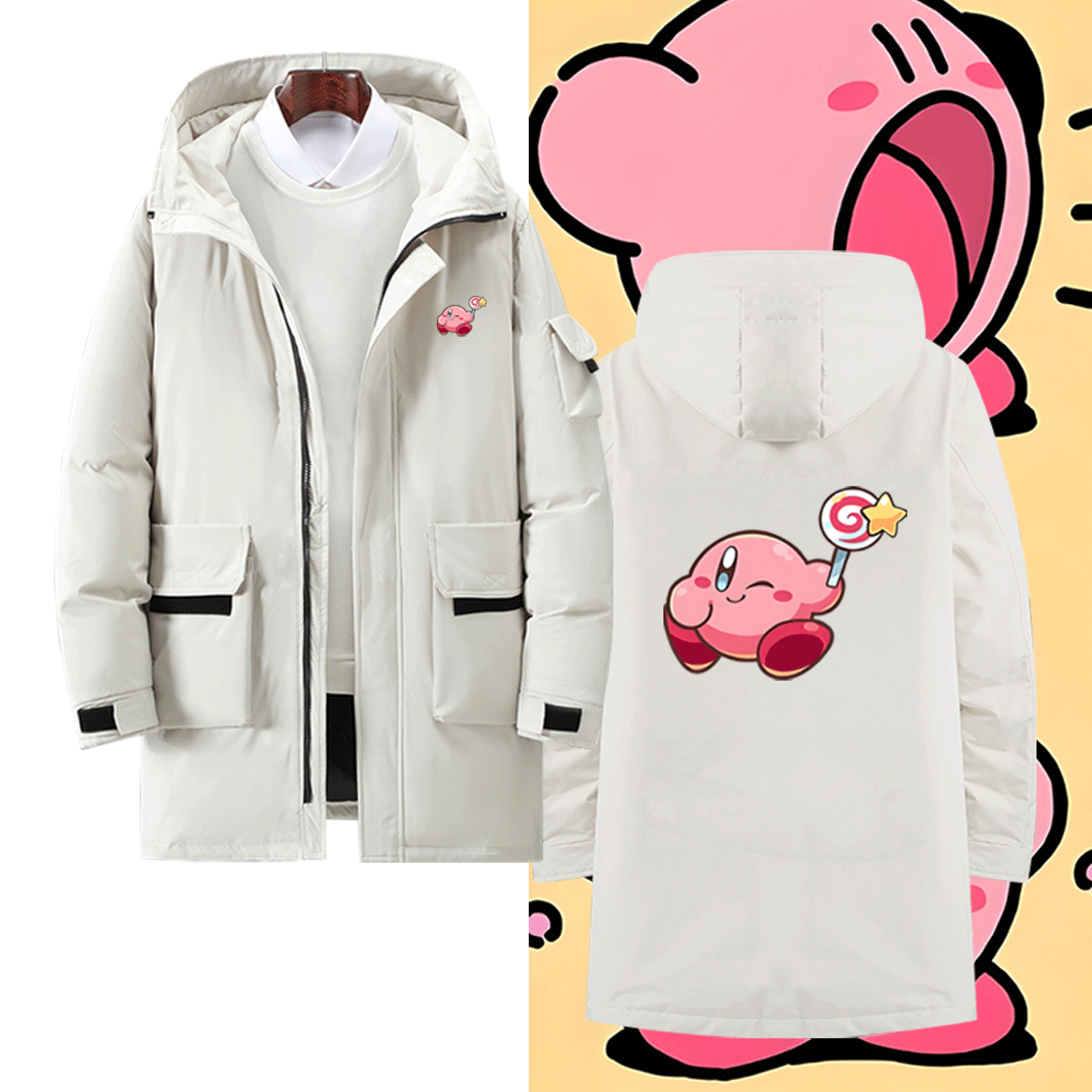 NS星之卡比新星同盟动漫羽绒服