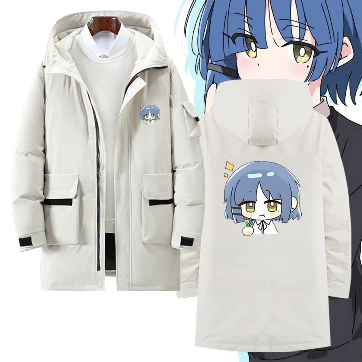 孤独摇滚动漫山田凉二次元羽绒服
