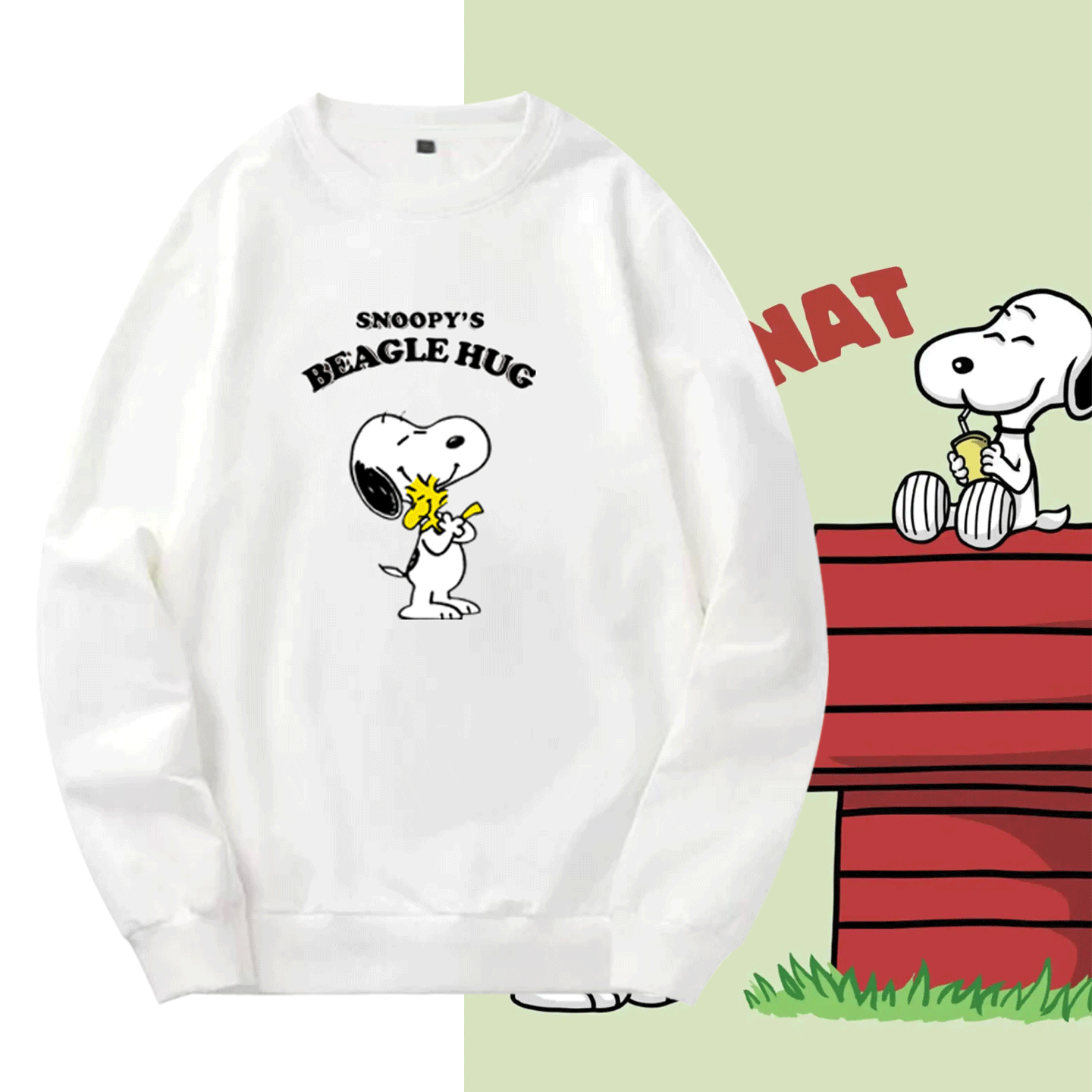 男女情侣可定制秋冬套头圆领卫衣