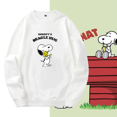 男女情侣可定制秋冬套头圆领卫衣