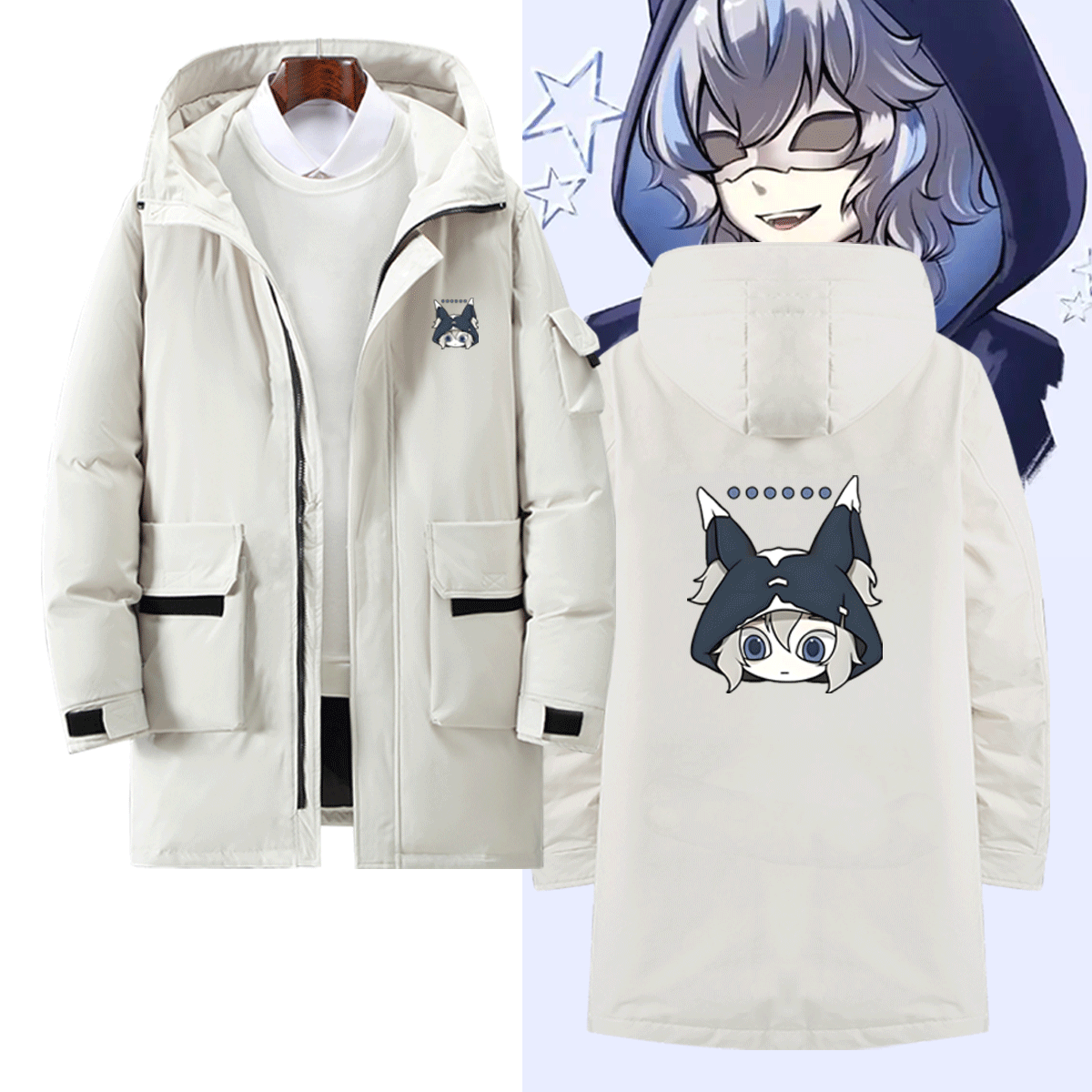 周边男女宽松休闲羽绒服