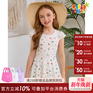 泡温泉泳装 sisia儿童泳衣女童2025新款 中大童连体游泳衣公主裙式