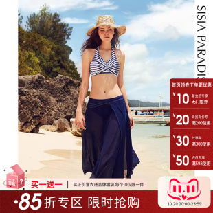 sisia2025新款 比基尼泳衣女三件套高级泳池性感大胸分体温泉泳装