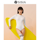 防晒冲浪潜水性感连体泳衣 sisia2024新款 泳衣女夏海边高级感长袖