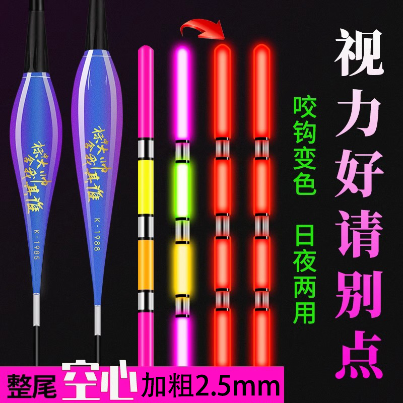 夜光漂咬钩变色电子漂超醒目浮漂