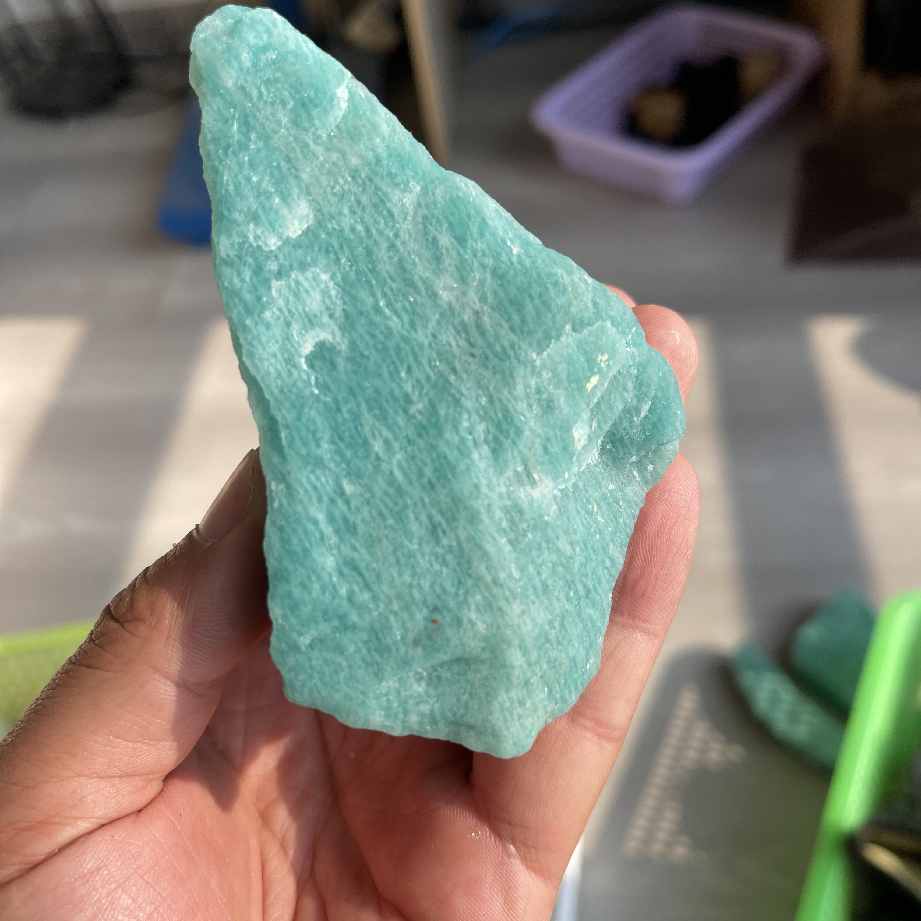 莫桑比克天河石原矿 老矿天河石 重352克