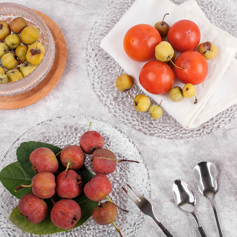 网红玻璃水果盘客厅家用水晶欧式