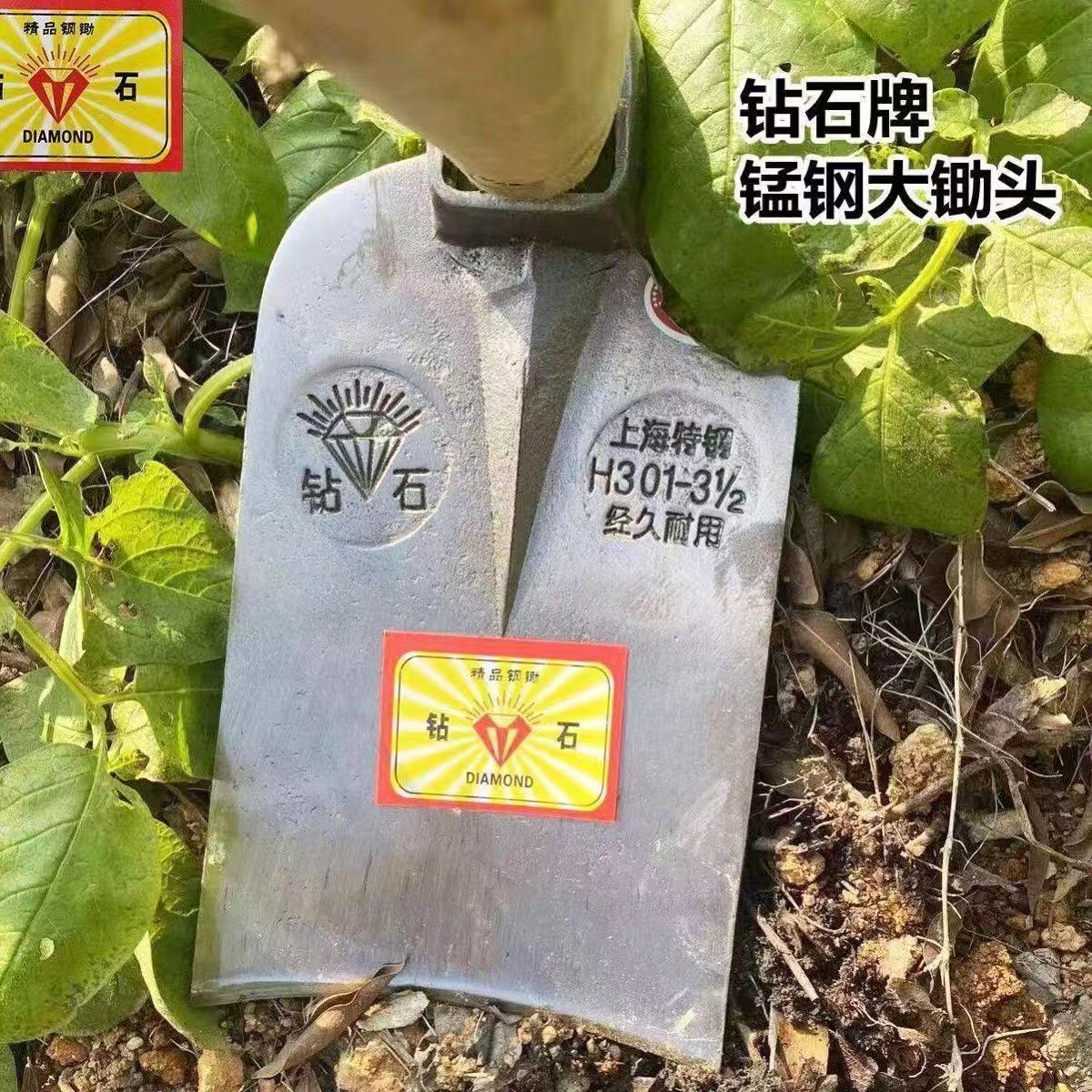 全钢加厚大宽锄头挖笋种菜挖土开荒开垦翻地农用农具