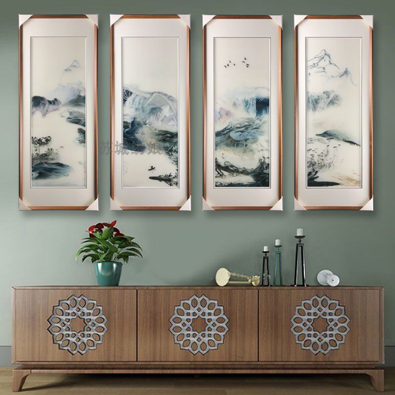 纯手工苏州刺绣成品挂画客厅