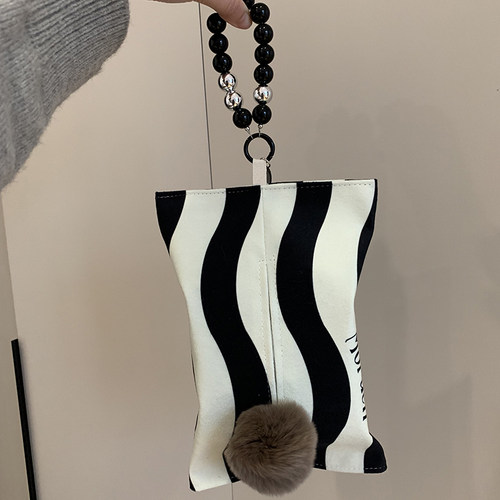 老树皮车载纸巾盒珠链装饰品