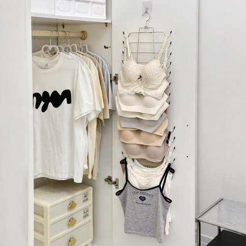 内衣挂架不锈钢衣架多功能文胸吊带收纳神器衣柜内省空间无痕挂钩