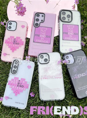 RJINHIT bts金泰亨V friends手机壳适用于iphone14 11苹果15 16promax mini三星s24 s23ultra s23fe A55软壳