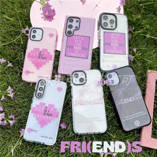 RJINHIT bts金泰亨V friends手机壳适用于iphone14 11苹果15 16promax mini三星s24 s23ultra s23fe A55软壳